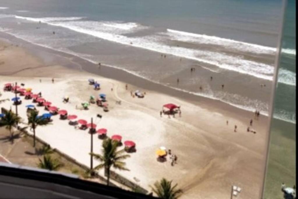 Ap Frente Mar Com Ar-Condicionado E Varanda Gourmet Mongaguá Екстериор снимка
